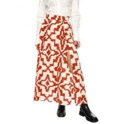 THINKING-Orange Ilusion Tora Skirt - Gonna Multicolore