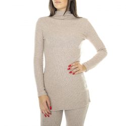 THINKING-Taupe Ivy Knitted Top - Maglia Donna Beige