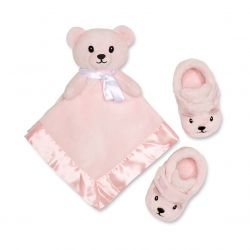 Ugg-Kids Bixbee and Lovely Bear Stuffie Seashell Pink I Shoes and Blanket Set-UGKBIXLBESP1130354I