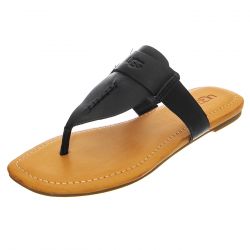 Ugg-W' Gaila Black Leather Sandals