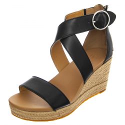 Ugg-W' Hylda Black Leather Sandals