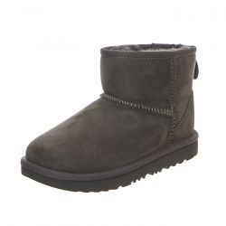 Ugg-K' Mini Classic II Grey Boots-UGKCLMGREY1017715K