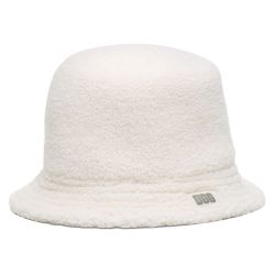 Ugg-K Sherpsa Bucket Hat Nimbus - Cappello da Pescatore Bianco-UGA21647-NMB