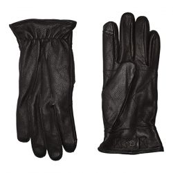 Ugg-M 3 Point Leather Glove Black - Guanti Neri-UGA18833-BLK