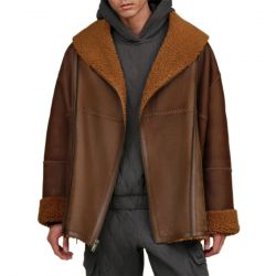 Ugg-Shearling Coat Regenerate II Cognac - Giacca Uomo / Donna Marrone-UGC1158700-COG