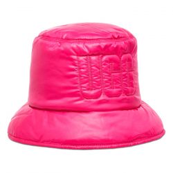 Ugg-W AW Quilted Logo Bucket Hat Neon Pink - Cappello da Pescatore Viola-UGA21628-NOPK