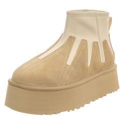 Ugg-W Classic Mini Dipper Sunwave Mustard Seed - Stivaletti Donna Beige