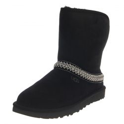 Ugg-W Classic Short Crescent Black-UGSCLSCRBLK1161770W