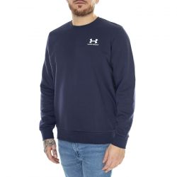 UNDER ARMOUR-UA Essential Fleece Crew Blue Sweat - Felpa Girocollo Uomo Blu