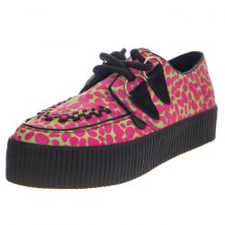 Underground-Hoxton Creeper Lime / Pink Leo Print - Scarpe Donna Multicolore-VS-010X-LLEO