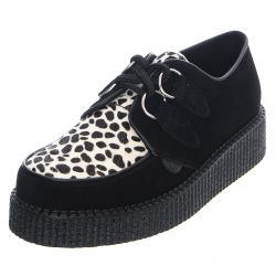 Underground-Wulfrun Shoes - Black / Leopard - Scarpe Stringate Profilo Basso Donna Multicolore-UDSUM-C010-BKS-LEO