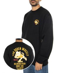 Vans-Bark GFX Loose Crew Black - Felpa Girocollo Uomo Nera