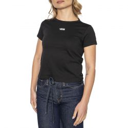Vans-Basic Mini SS Black - Maglietta Girocollo Donna Nera