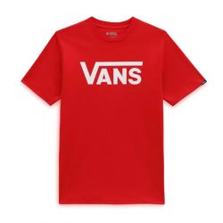 Vans-By Vans Classic Kids True Red / White - Maglietta Girocollo Bambini Rossa