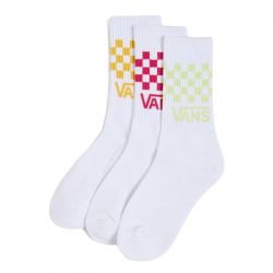 Vans-Classic Check Crew Cherries Jubilee - Seta da Tre Paia di Calzini Uomo Bianchi