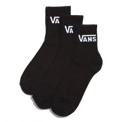 Vans-Classic Half Crew Black Socks - Set da Tre Paia di Calzini Neri