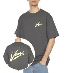 Vans-Dettori Loose SS Asphalt / Shadow Lime - Maglietta Girocollo Uomo Grigia