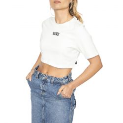 Vans-Flying V Crew Crop II Hint OF Mint - Maglietta Girocollo Donna Verde