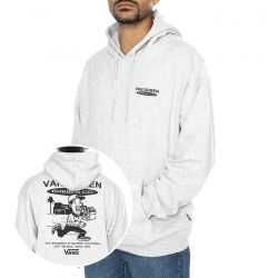 Vans-Fun GFX Loose PO Light Grey Heather - Felpa con Cappuccio Uomo Grigia