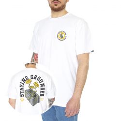 Vans-M' Staying Grounded SS Tee White / Black T-Shirt