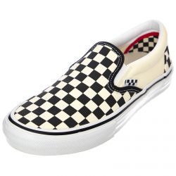 Vans-Mens Skate Slip-On Black / Off White Checkerboard Shoes-VN0A5FCAAUH1
