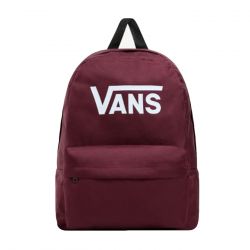 Vans-Old Skool Print Backpack Port Royale - Zaino Bordeaux