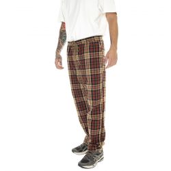 Vans-Range Loose Tapered Flannel Pant Taos Taupe / Burn - Pantaloni Uomo Multicolore