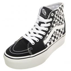 Vans-UA SK8-Hi Tapered Stackfo Black / White - Scarpe Stringate Profilo Alto Donna Nere / Checkerboard / Multicolore-VN0A5JMK6BT1
