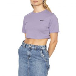 Vans-W Style 76 II Crew Crop SS Purple Hze - Maglietta Girocollo Donna Viola