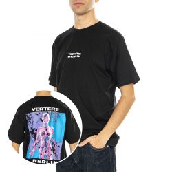 VERTERE BERLIN-Faded T-Shirt Black - Maglietta Girocollo Uomo Nera