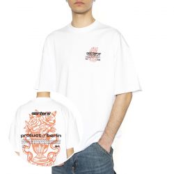 VERTERE BERLIN-Overlay T-Shirt White - Maglietta Girocollo Uomo Bianca
