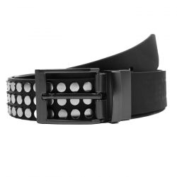 WASTED PARIS-Belt Iron Studs Leather Black - Cintura in Pelle Nera-265939_1