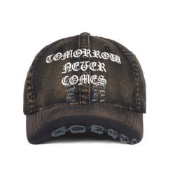 WASTED PARIS-Destroy Never Comes 6 Panels Cap Faded Black - Cappellino con Visiera Rosa