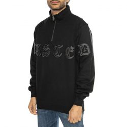 WASTED PARIS-Funnel Chad Black - Felpa Mezzocollo Uomo Nera