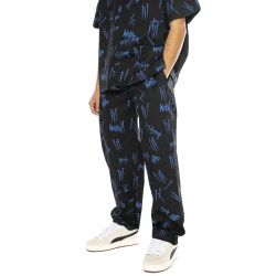 WASTED PARIS-Jay Pant Over Blind Black / Ultra Blue - Pantaloni Uomo Neri