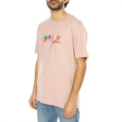 WASTED PARIS-T-Shirt Nighters Woodrose - Maglietta Girocollo Uomo Rosa