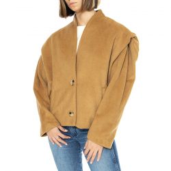 WILD PONY-Abrigo Corto Estructura Camel - Giacca Donna Marrone