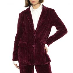 WILD PONY-Blazer pana de terciopelo burdeos - Giacca Donna Bordeaux