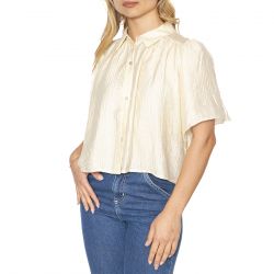 WILD PONY-Camisa fluida manga corta blanca - Camicia Maniche Corte Donna Beige