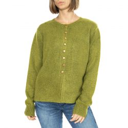 WILD PONY-Cárdigan Boton Joya Verde - Cardigan Donna Verde