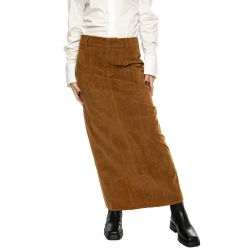 WILD PONY-Falda larga ante camel - Gonna Marrone