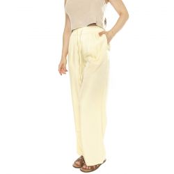 WILD PONY-Pantalón fluido satinado amarillo Yellow Trousers - Pantaloni Donna Gialli
