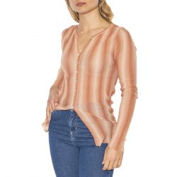 WILD PONY-Top punto con botones marrón - Camicia Donna Multicolore