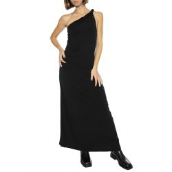 WILD PONY-Vestido largo asimétrico negro - Vestito Donna Nero