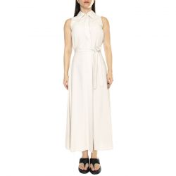 WILD PONY-Vestido Largo Camisero Blanco