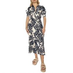 WILD PONY-Vestido midi camisero floral Filodendro - Abito Donna Multicolore