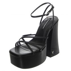 Windsor Smith-W' Afterparty Black Leather Sandals-WSSAFTERPARTY-BLA