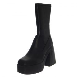 Windsor Smith-Baddest Black Stretch PU - Stivali Donna Neri-WSSBADDEST-BLK