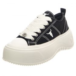 Windsor Smith-Intentions Black / White Canvas / Brave White - Scarpe Donna Nere