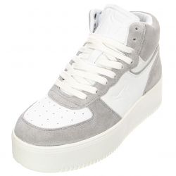 Windsor Smith-Thrive - Scarpe Stringate Profilo Alto Donna Bianche / Grigie-WSPTHRIVE-WHTCLO